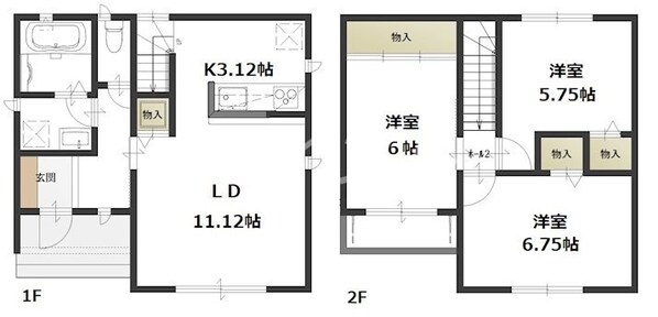 ラ・クレセント　Cの物件間取画像